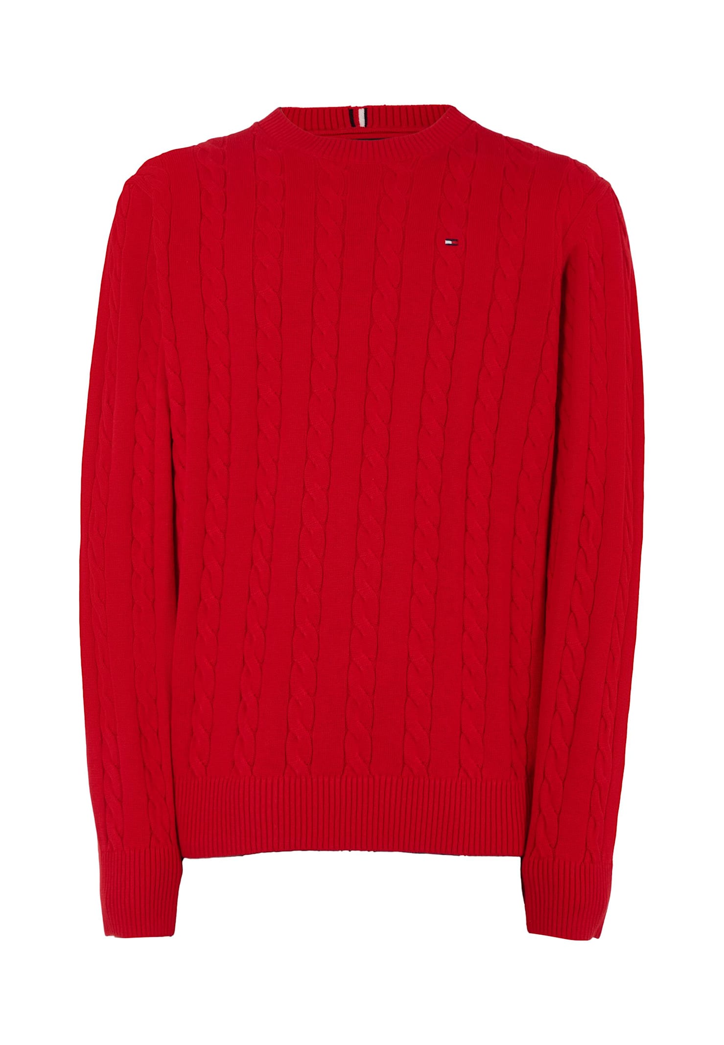 Tommy Hilfiger Red Sweater For Boy With Flag
