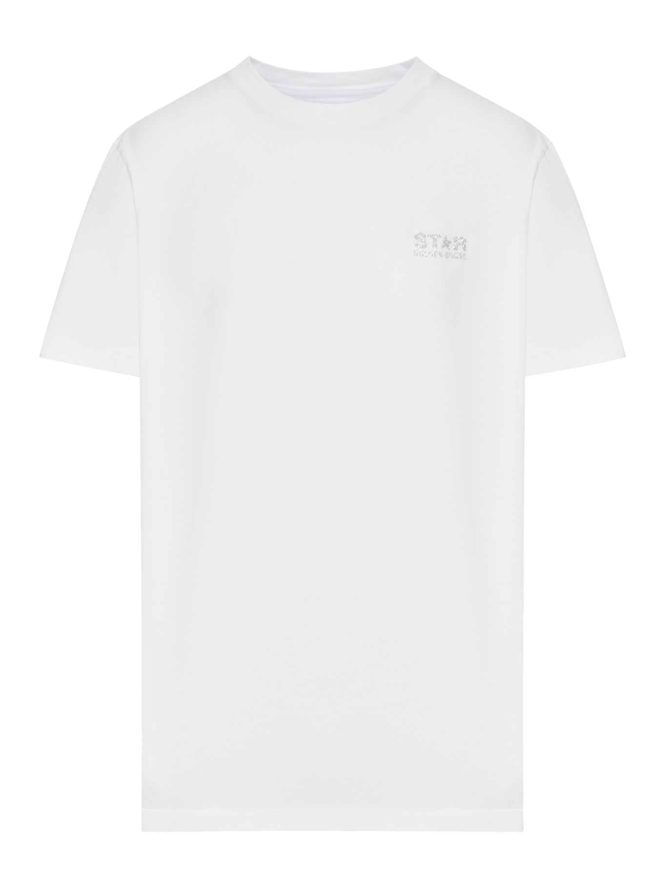 白色T恤 银色闪粉logo星星 - Golden Goose Deluxe Brand - 女士