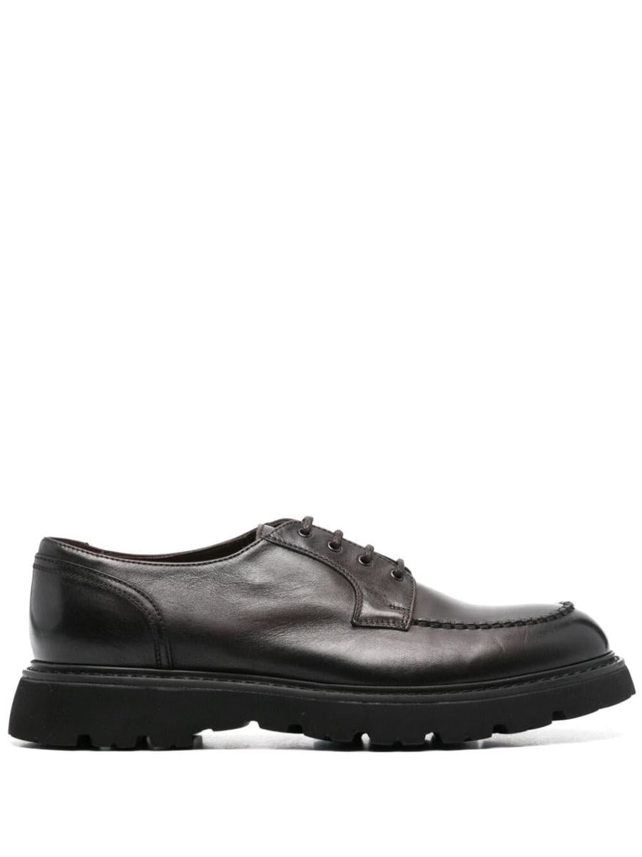 Doucal'S Derby Lace Up Comb Seams Shoes