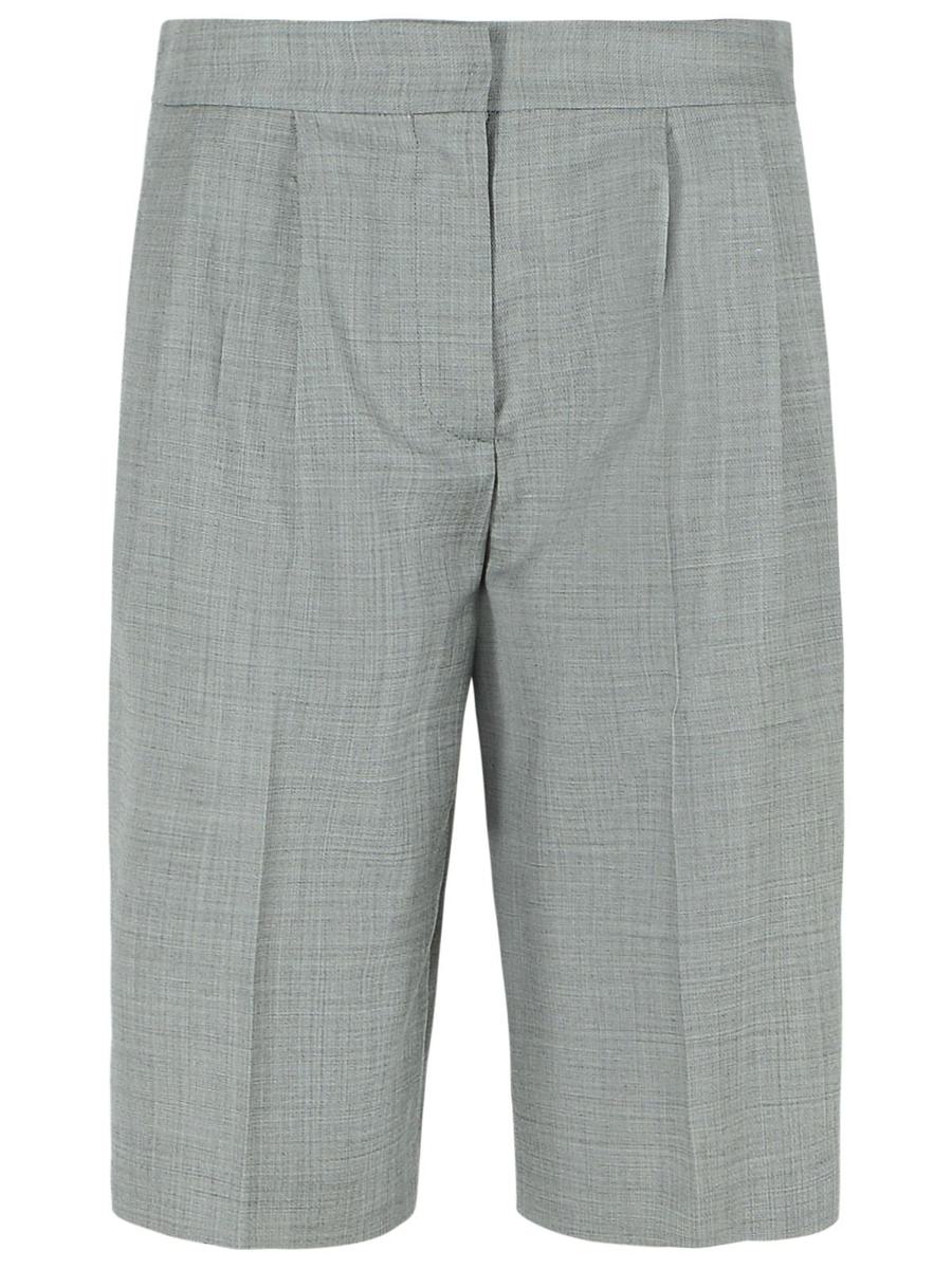 Loulou Studio 'Saon' Grey Virgin Wool Shorts