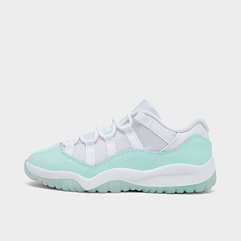 Jordan Little Kids Air Retro 11 Low Basketball Shoes in White/Igloo Size: 1.5