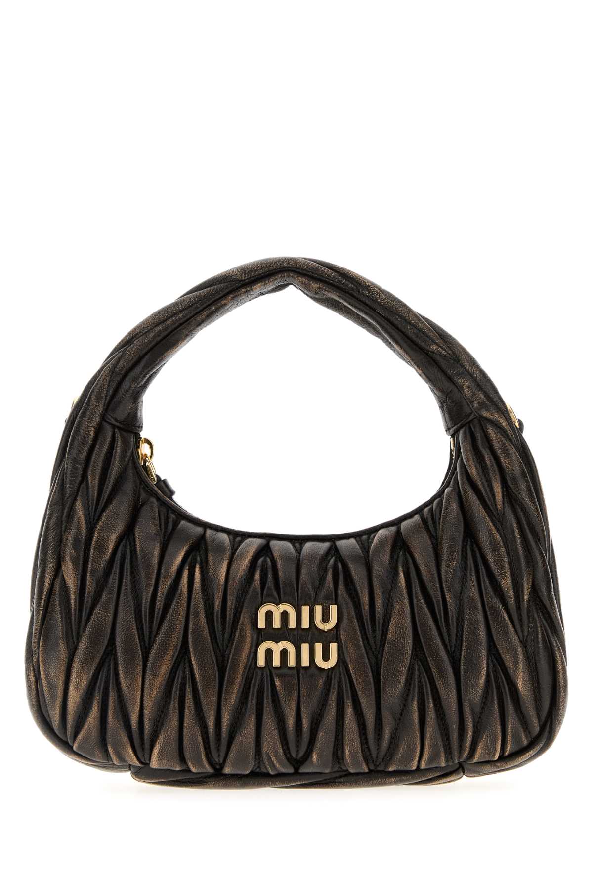 Miu Miu Dark Brown Nappa Leather Handbag