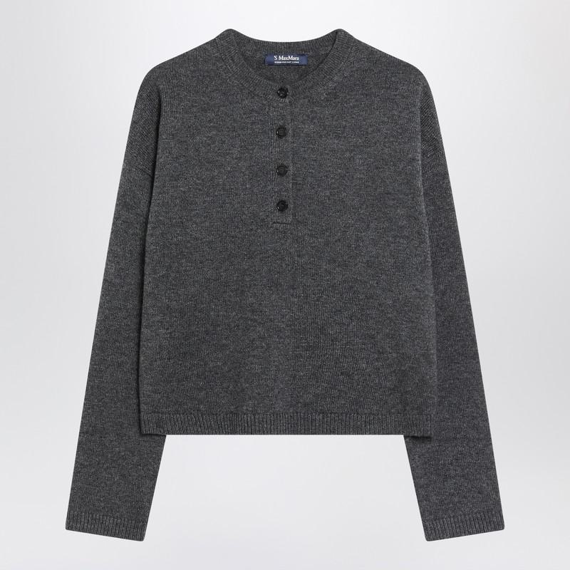 'S Max Mara Grey Sweater In Wool And