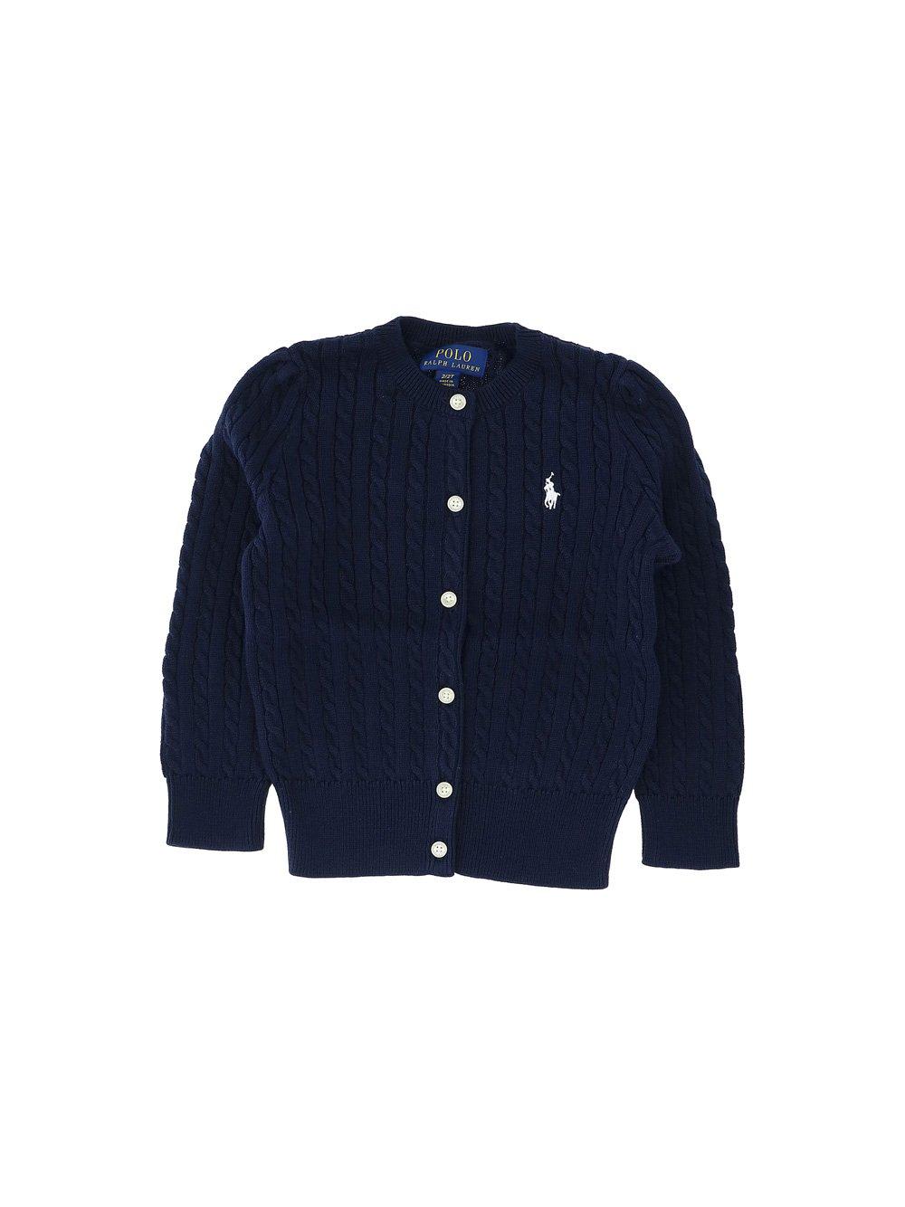 Ralph Lauren Logo-embroidered Cable-knit Buttoned Cardigan