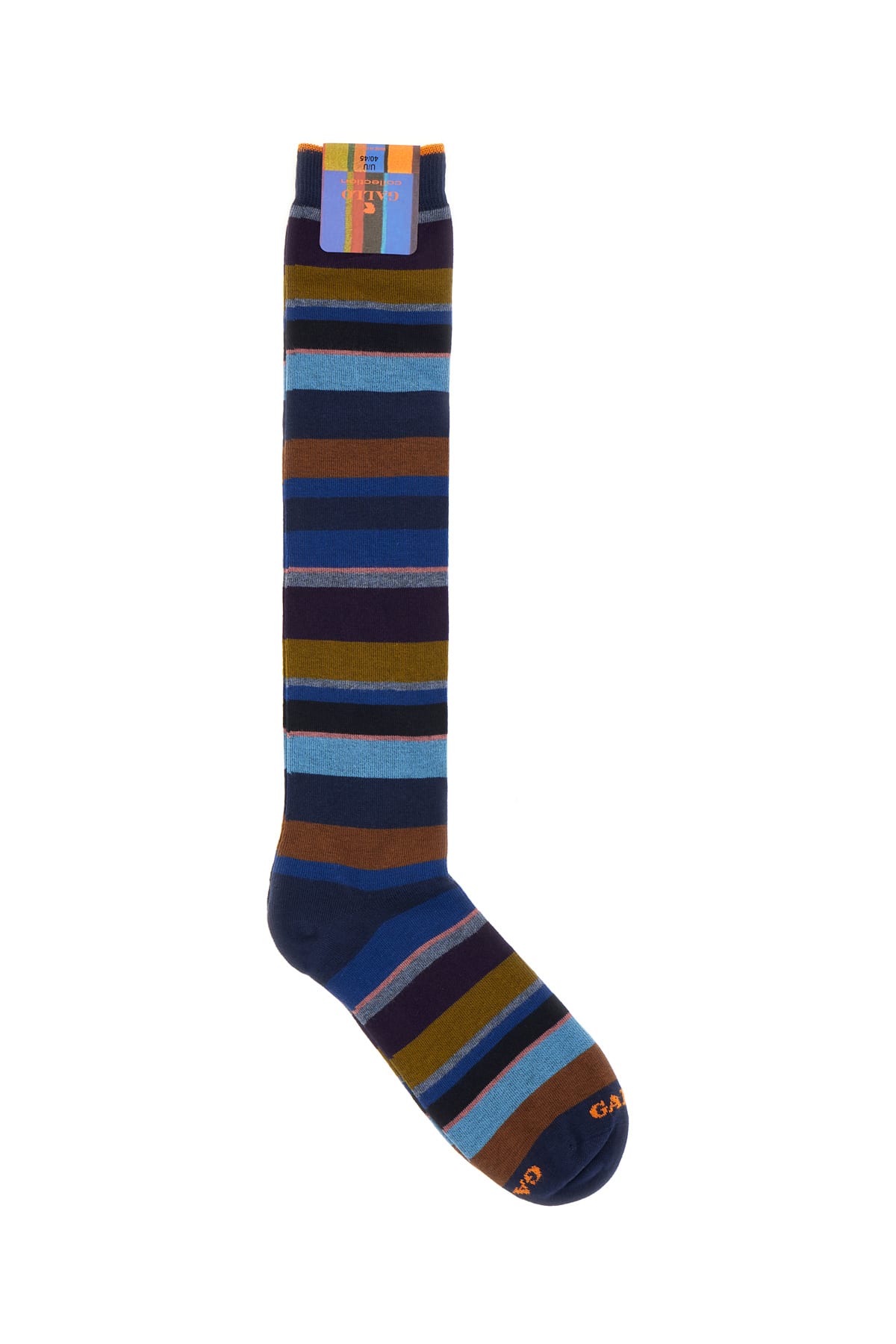 Gallo Embroidered Stretch Cotton Blend Socks