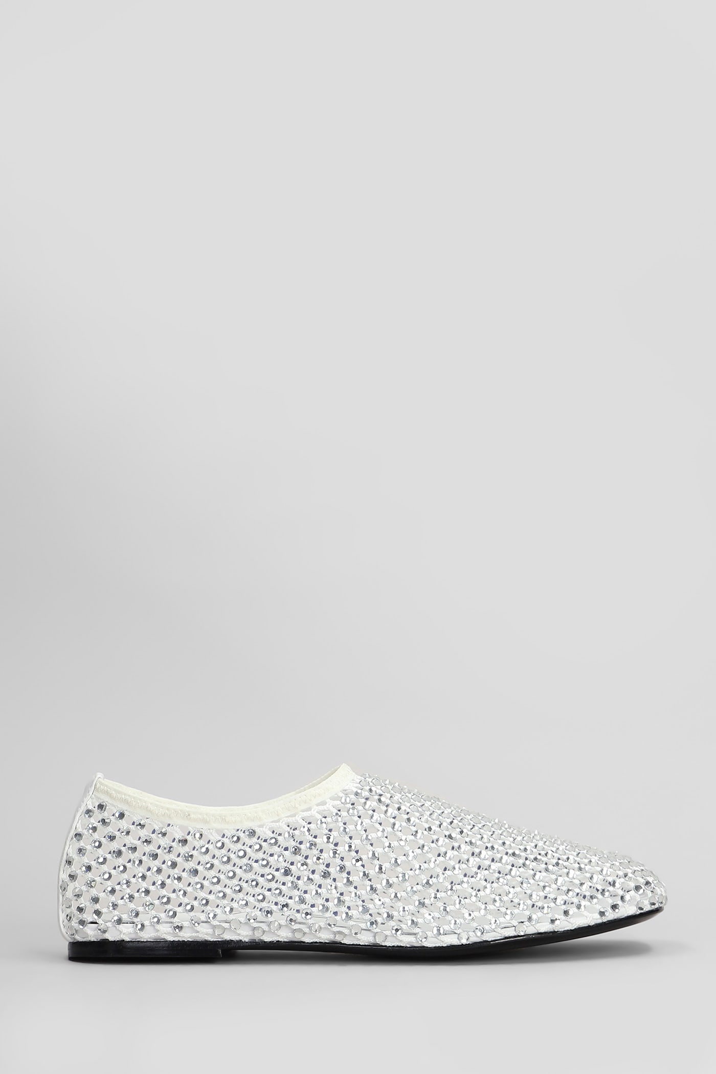 Strategia Ballet Flats In White Leather