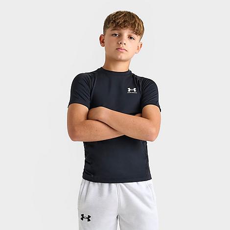 Under Armour Boys HeatGear Armour T-Shirt in Black Size: Small