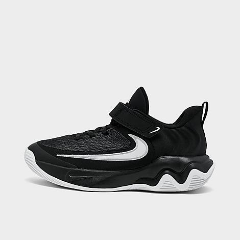 Nike Little Kids Giannis Immortality 4 Stretch Lace Basketball Shoes in Black/White/Wolf Grey Size: 1.0