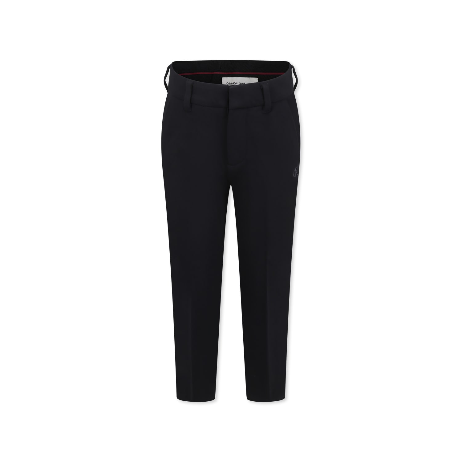 Calvin Klein Black Trousers For Boy With Logo