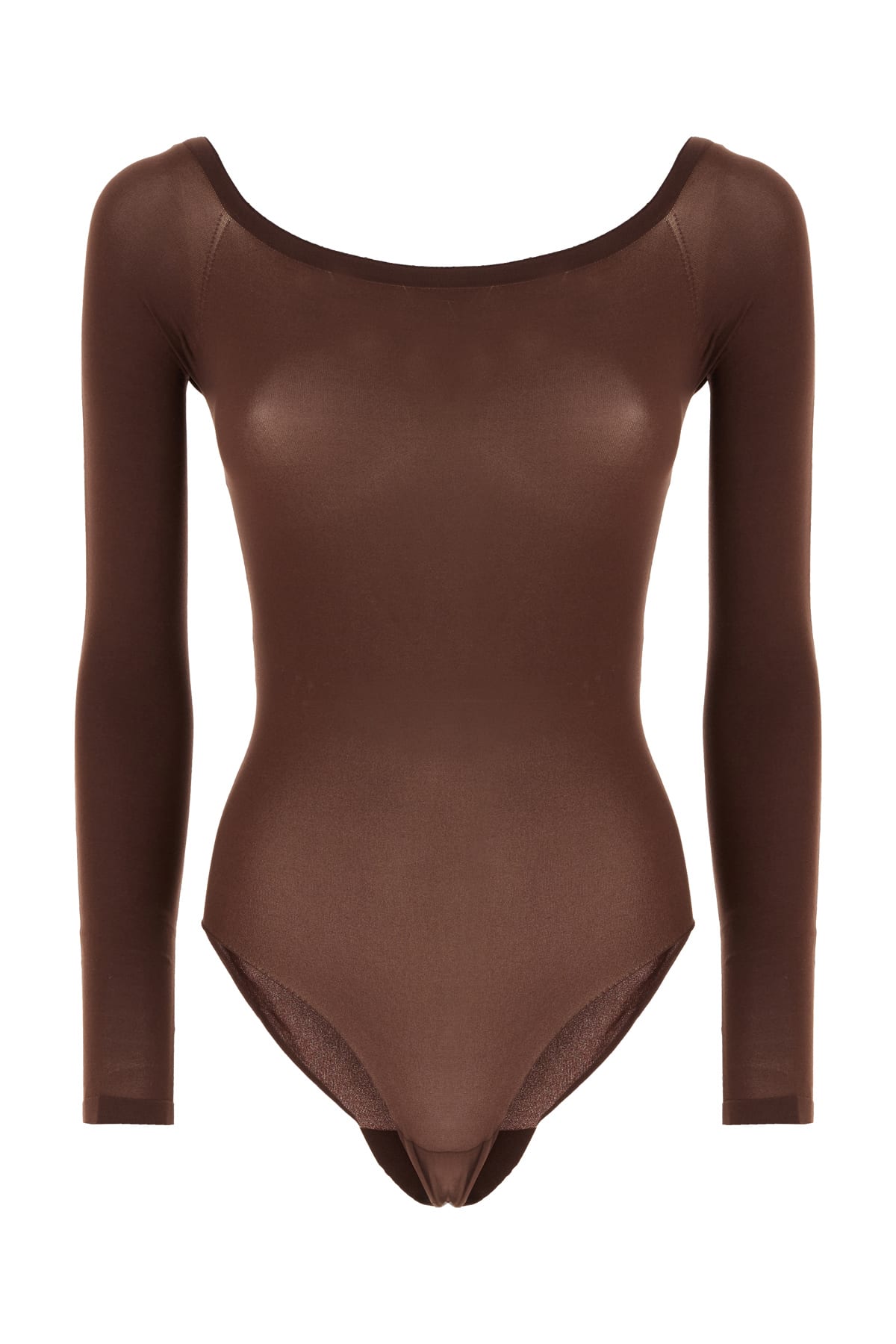 Alaia Chocolate Stretch Nylon Bodysuit