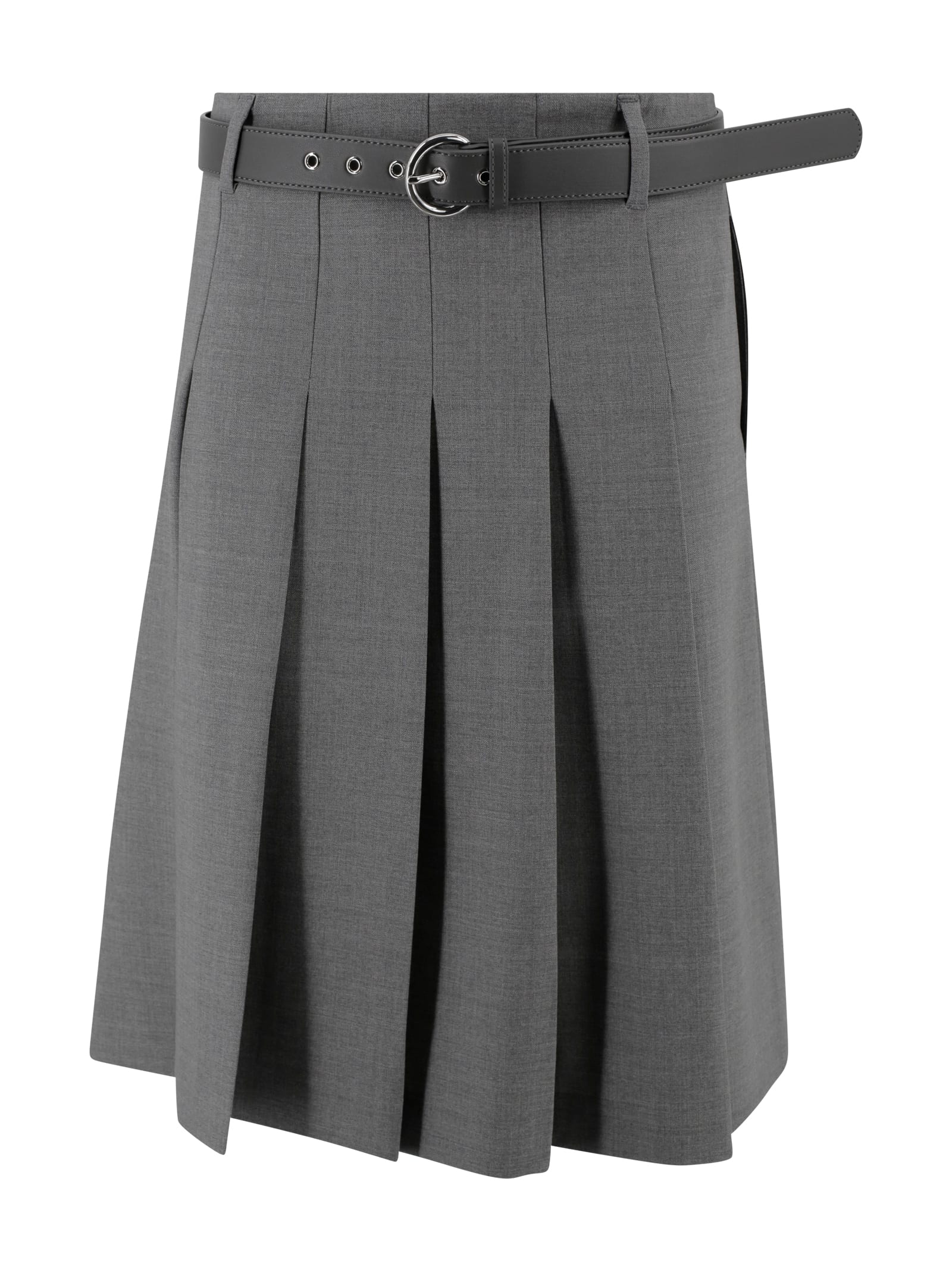 Max Mara Studio Pleated Wool Skirt