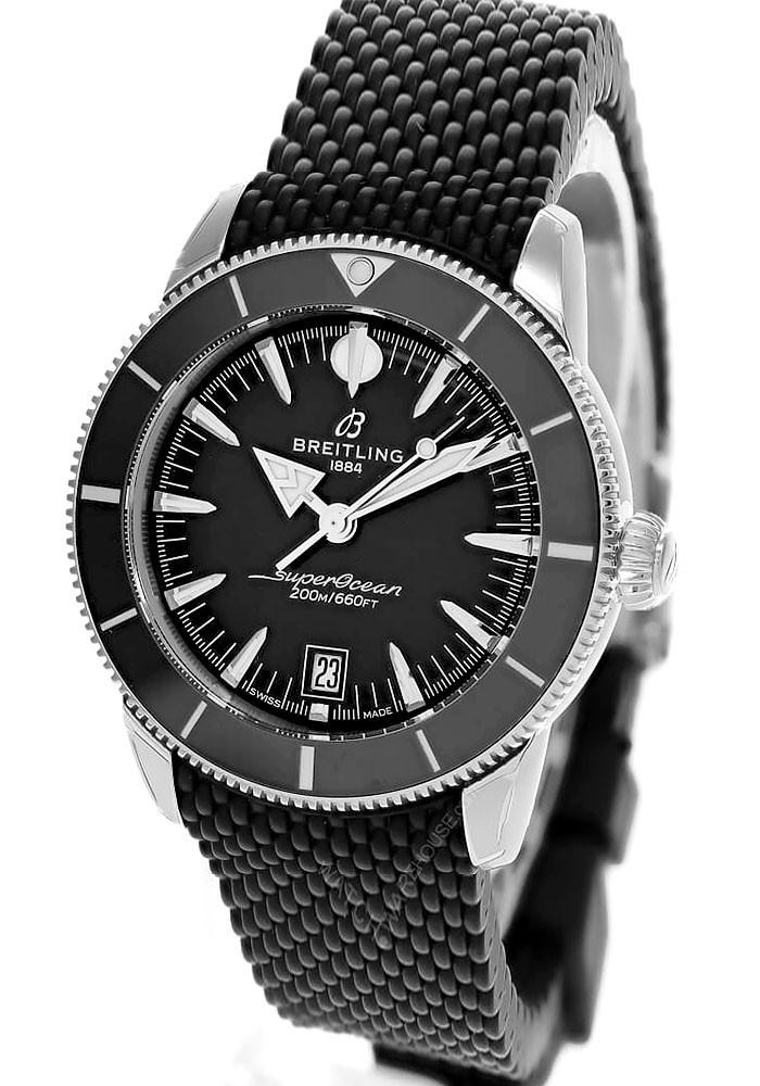 BREITLING Super Ocean Heritage B31 Automatic 42MM Black Dial Rubber Men's Watch AB3111241B1S1