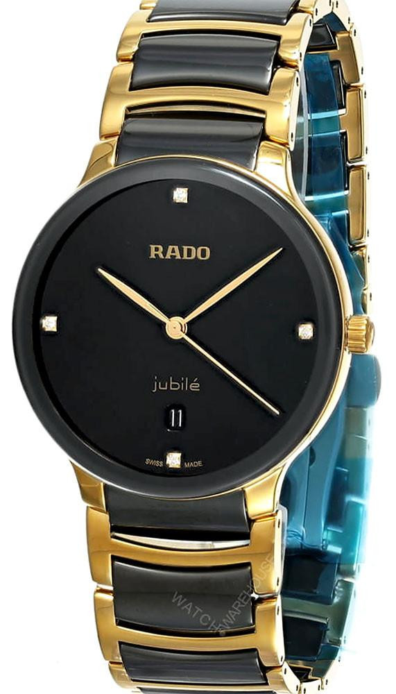RADO Centrix Quartz SS 39.5MM 3 Diamond Two-Tone Men's Watch R30022712