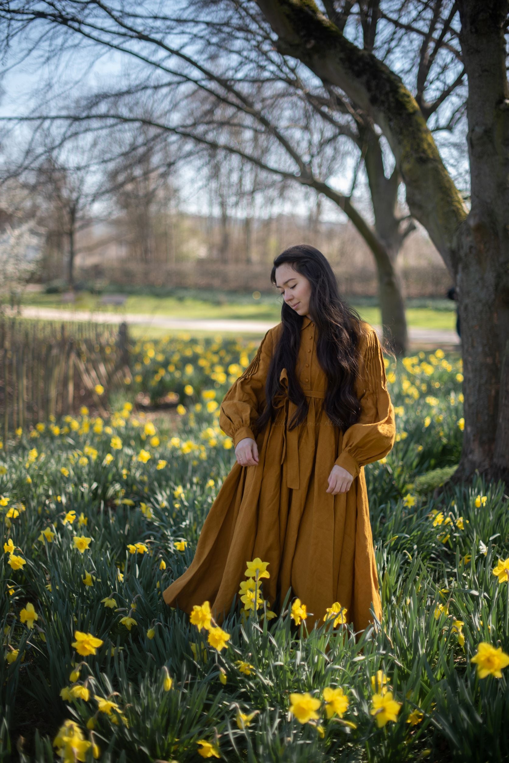 Beth Oversized Dress with long sleeves | Linen dress