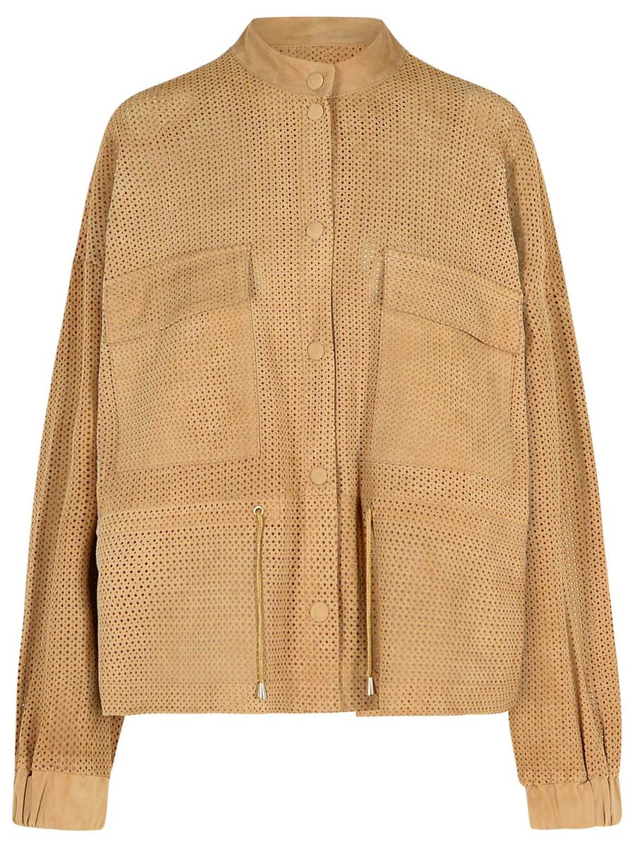 Bully Beige Leather Jacket
