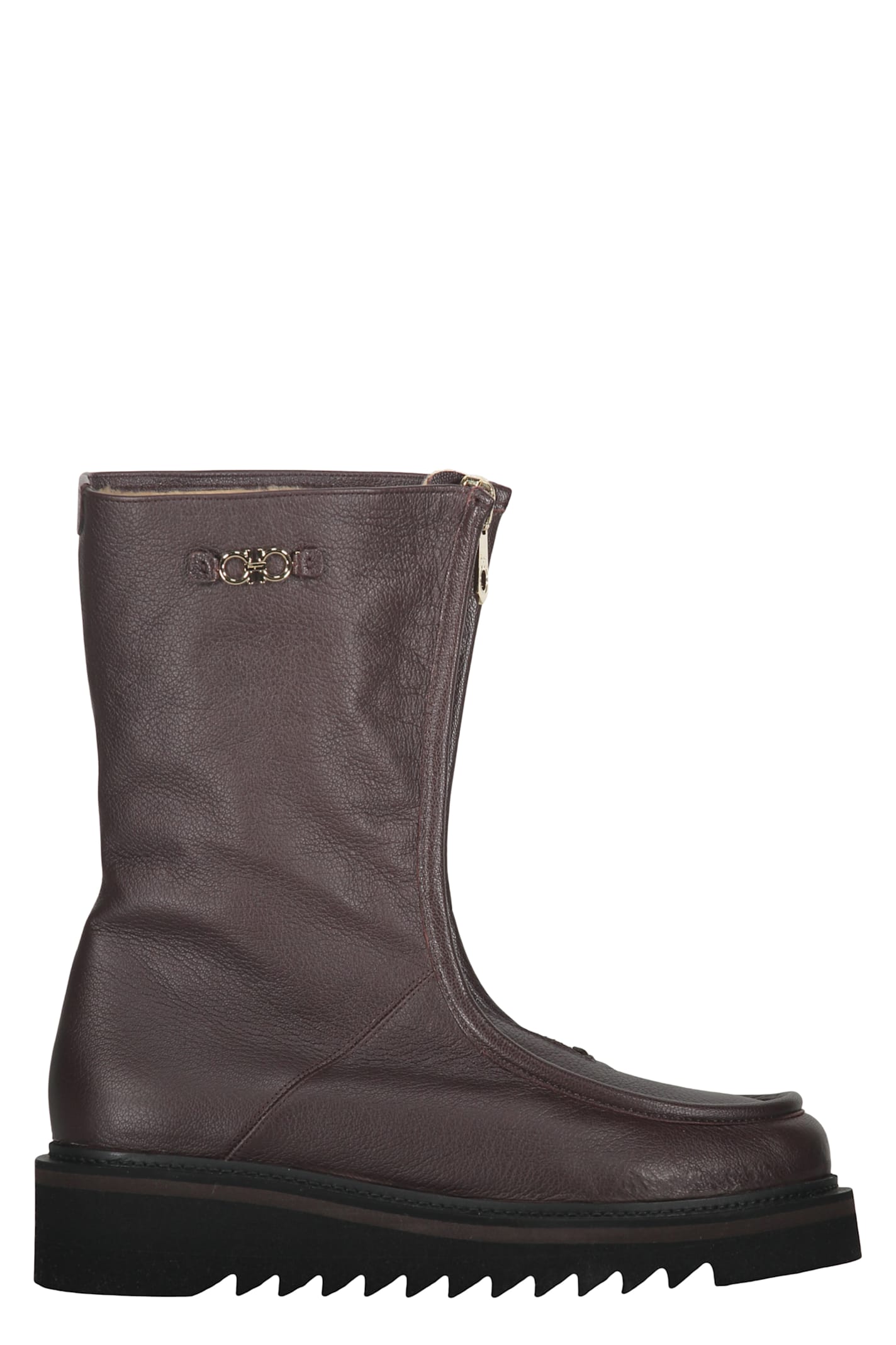 Ferragamo Leather Ankle Boots
