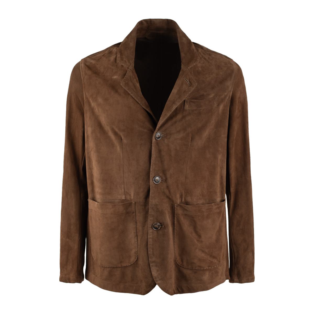 Barba Brown Suede Leather Jacket