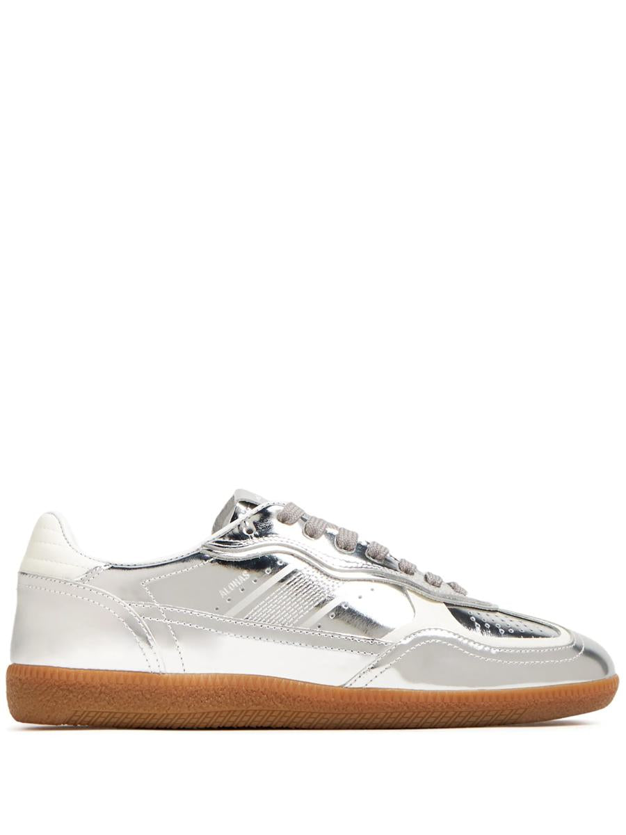 Alohas Tb.490 Rife Shimmer Silver Cream Leather Sneakers Shoes