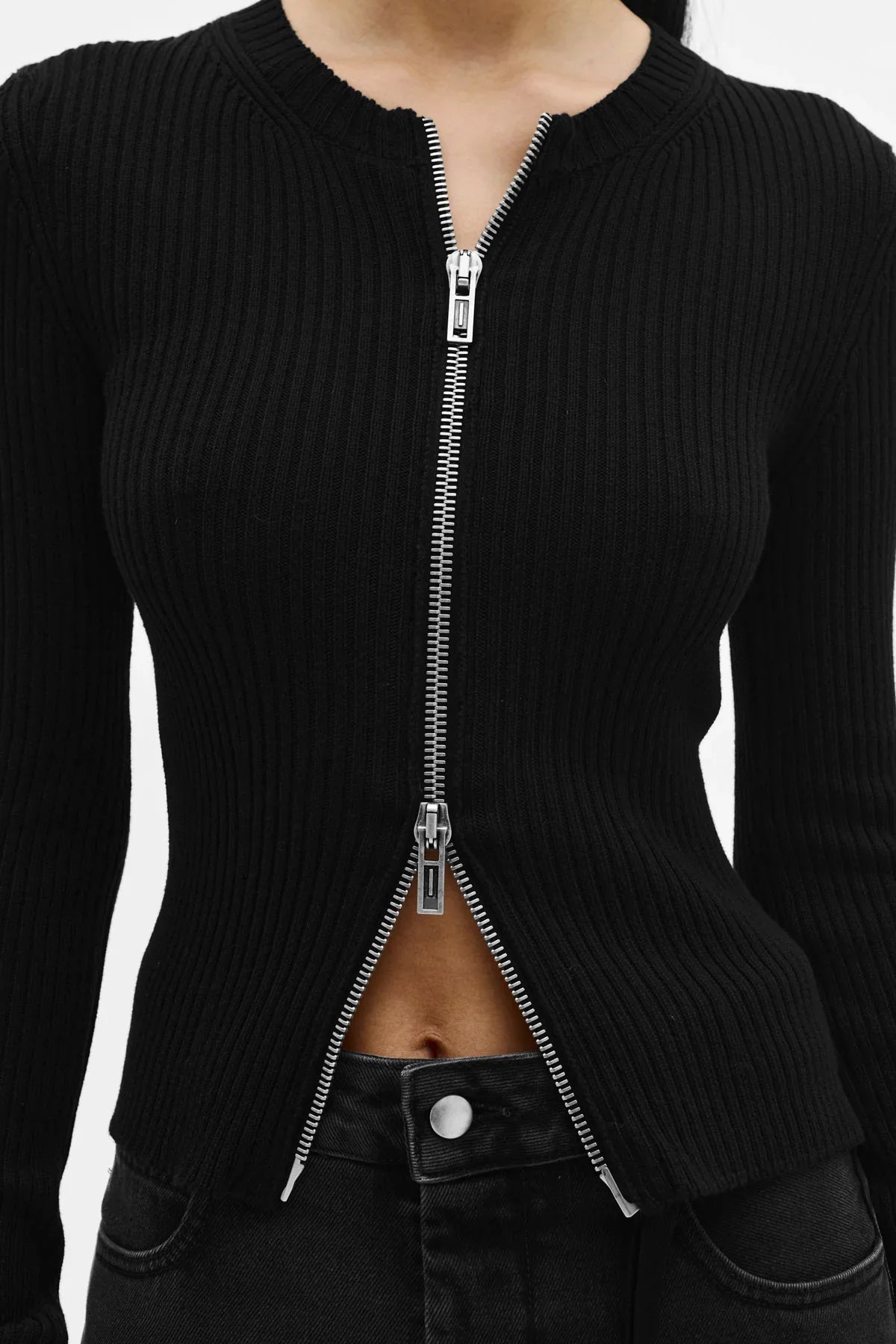 Terna Cropped Zip-up Cardigan