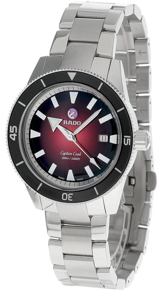 RADO Captain Cook AUTO 42MM S-Steel Red Dial Men's Watch R32105353