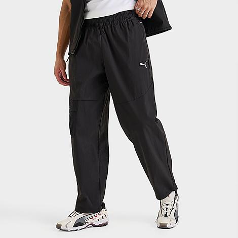 PUMA Men's TECH Relaxed Woven Cargo Pants in Puma Black Size: Small