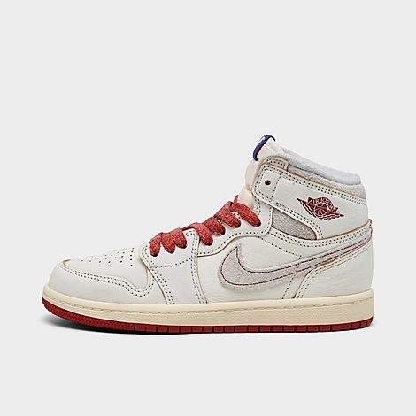 Jordan Little Kids Air Retro 1 High OG Casual Shoes in Sail/Cinnabar/Light Bone Size: 1.0