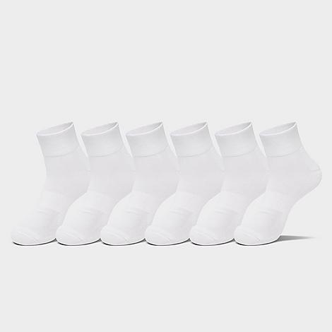 Sonneti Men's Quarter Socks (6-Pack) in White/Grey Size: Large