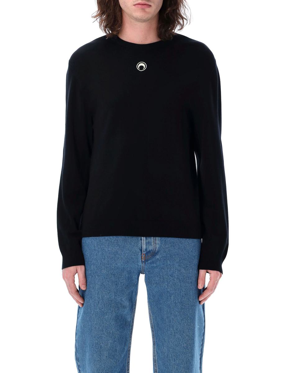 Marine Serre Moon Logo Knit Crewneck Sweater
