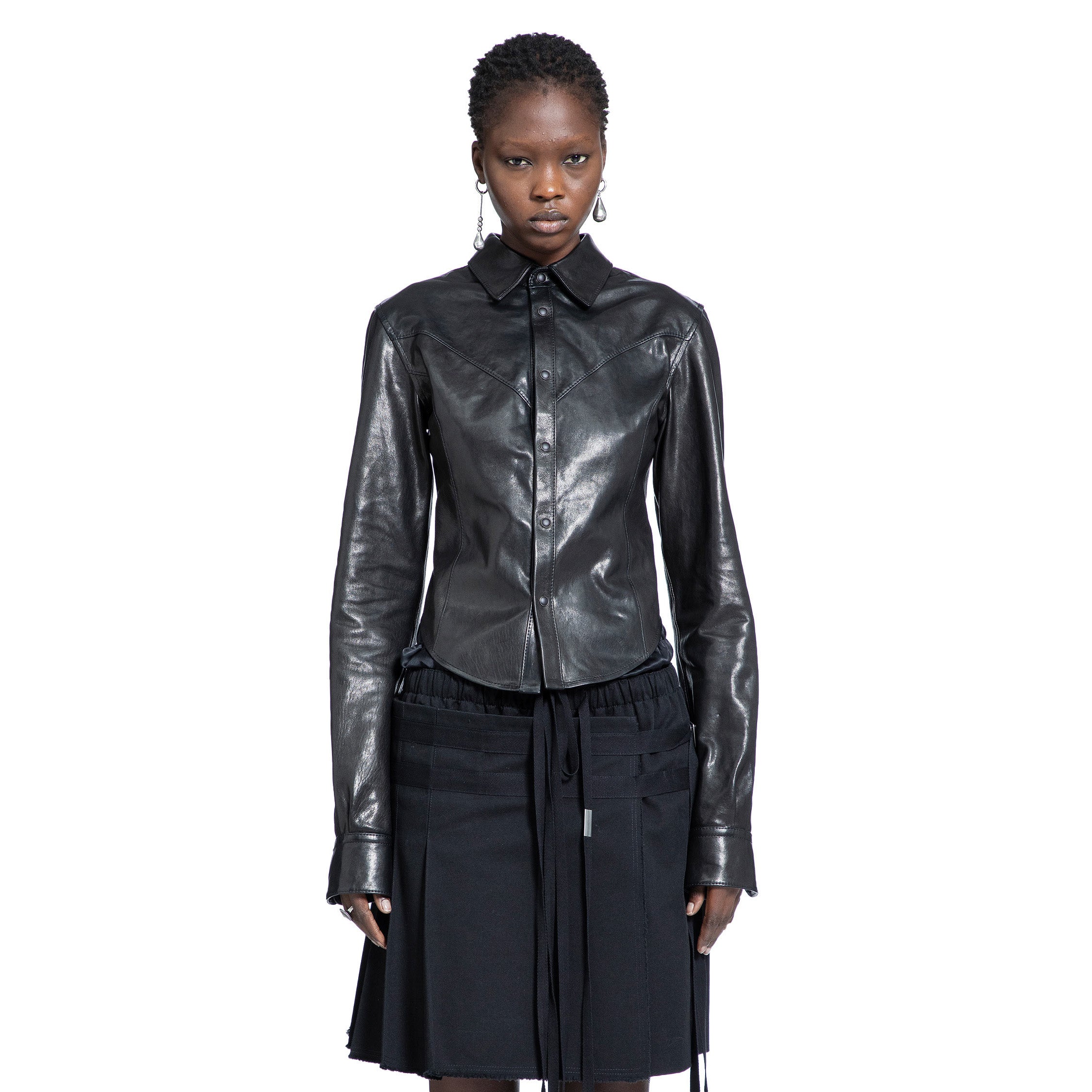 Drika Western Shirt in Leather
