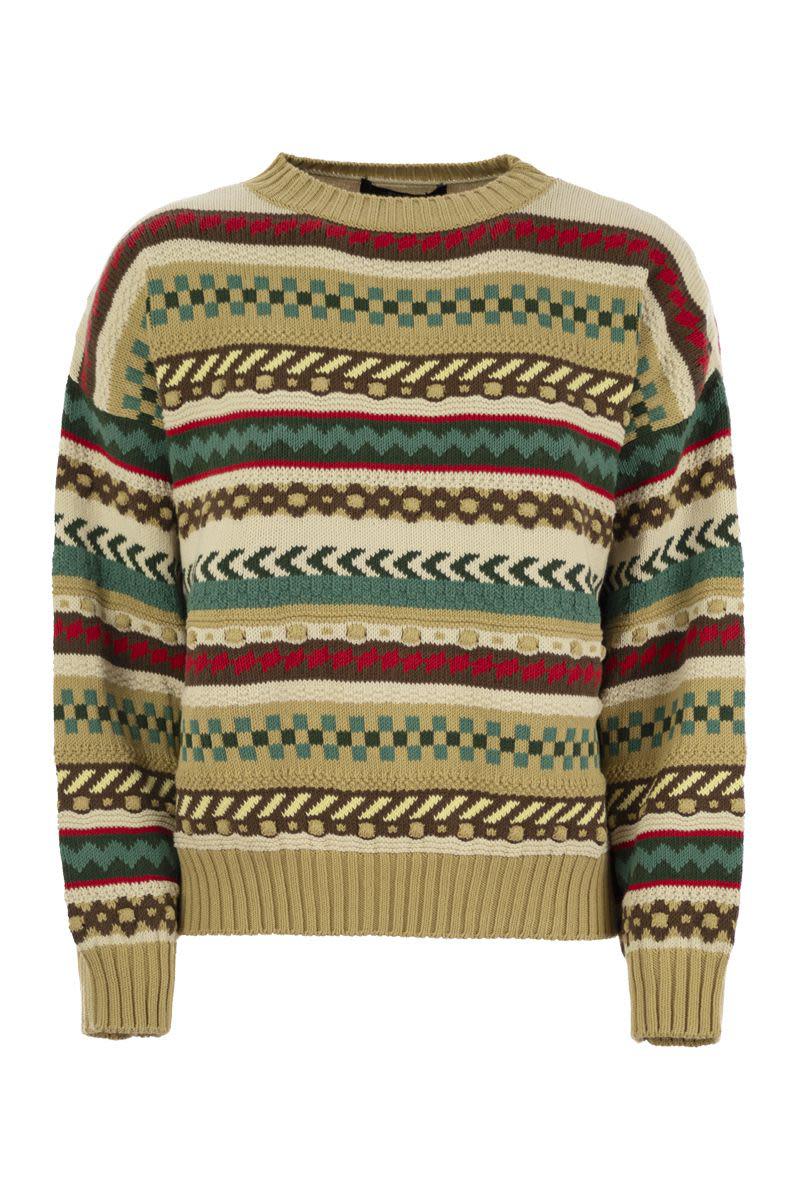 Weekend Max Mara Novara - Cotton Jumper With Jacquard Design