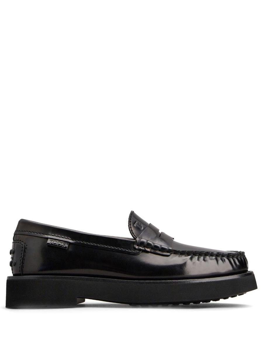 Tod'S Brushed Finish Leather Loafers Shoes