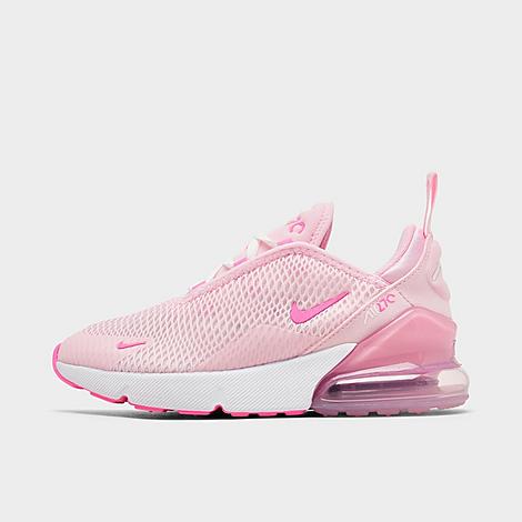 Nike Little Kids Air Max 270 Casual Shoes in Pink Foam/Playful Pink/Summit White Size: 1