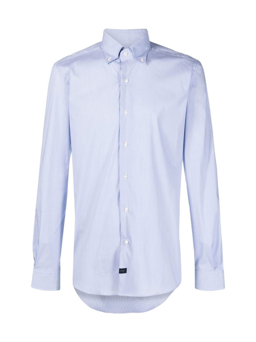 Fay Button Down Stretch Shirt Clothing