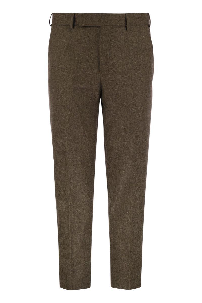 Pt Torino Rebel - Wool And Silk Flannel Trousers