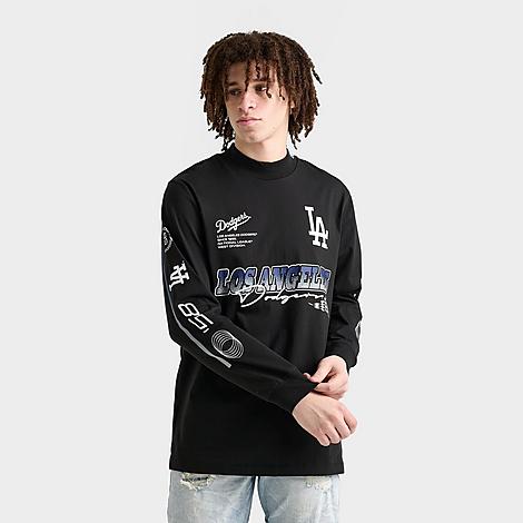 New Era Men's Los Angeles Dodgers MLB Modern Speed Long-Sleeve T-Shirt in Black Size: Small
