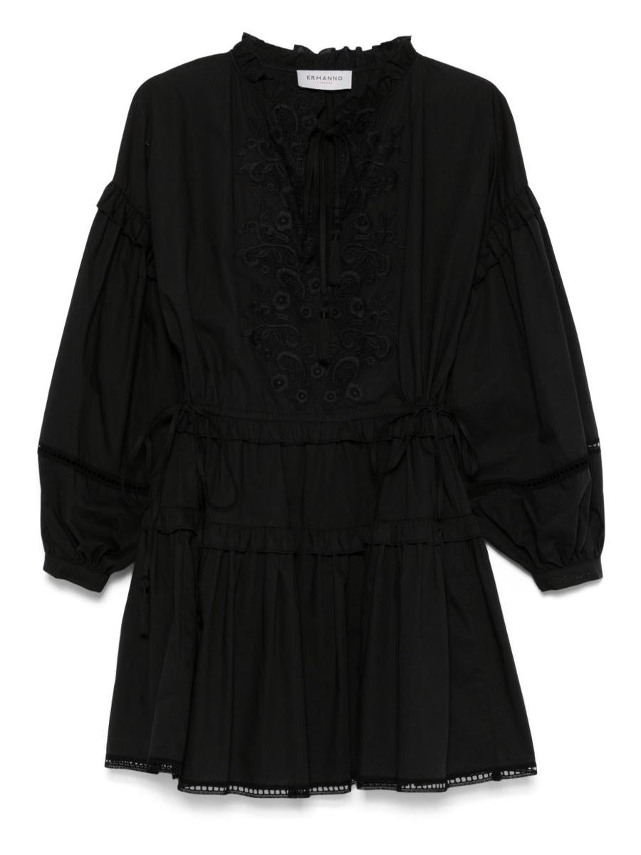 Ermanno Firenze Lace-Detail Mini Dress