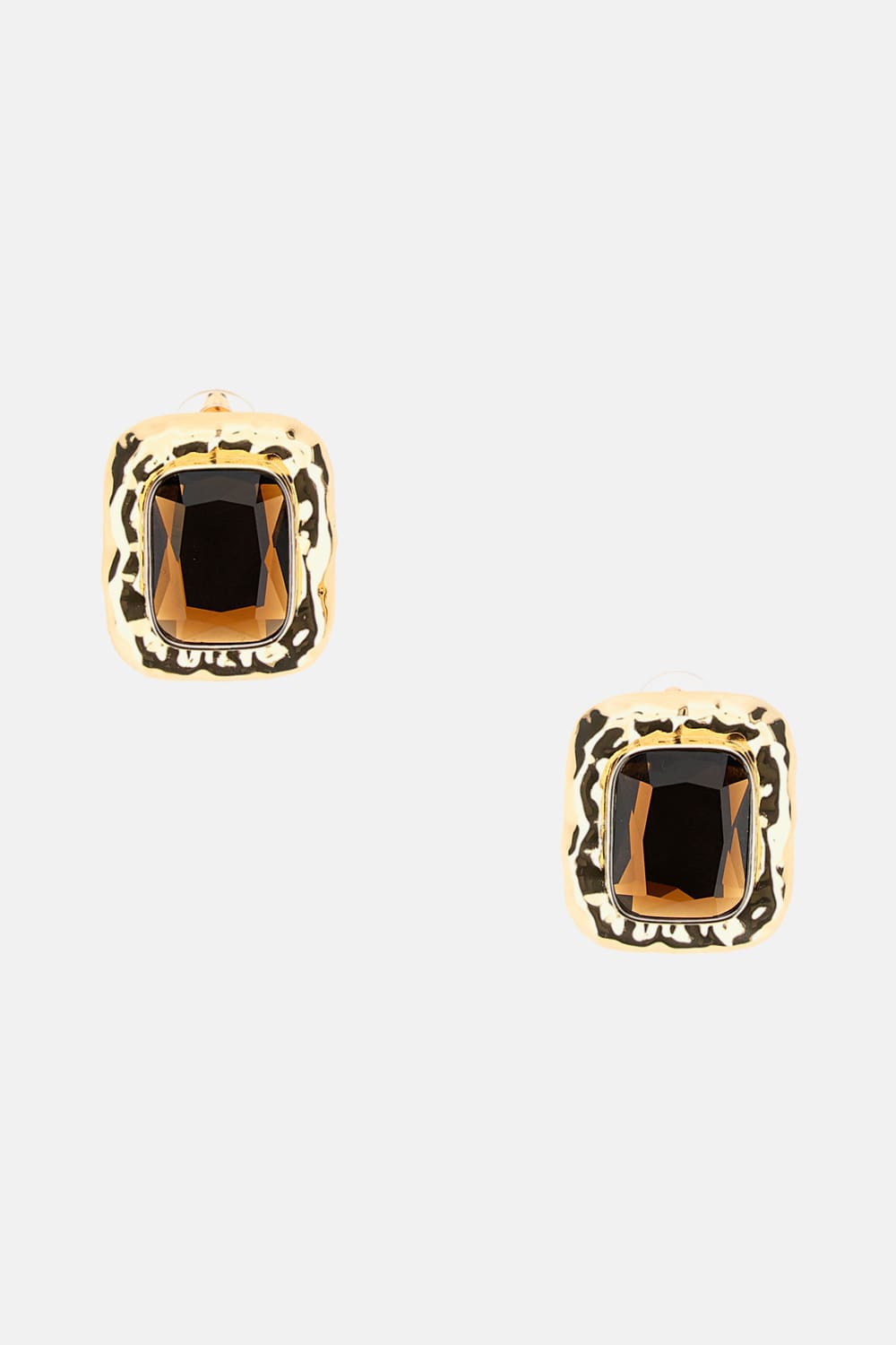 self-portrait Mottled Gold Amber Earrings