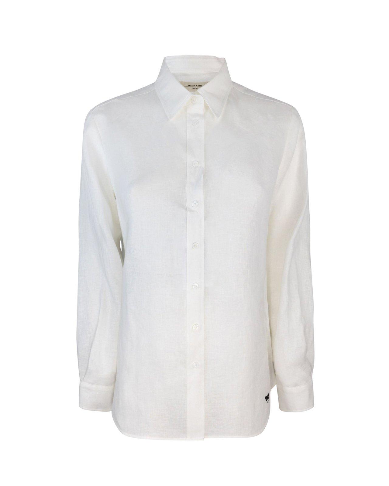 Weekend Max Mara Logo Embroidered Button-up Shirt