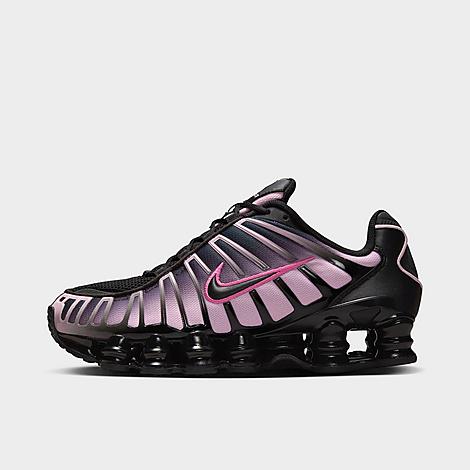 Nike Women's Shox TL Casual Shoes in Black/Playful Pink/Pink Foam Size: 6.0