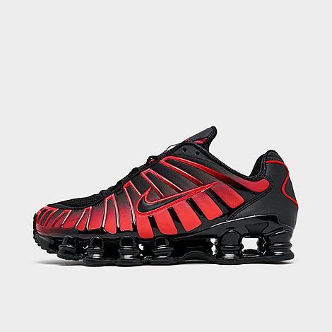 Nike Men's Shox TL Casual Shoes in Black/University Red/Black Size: 7.5