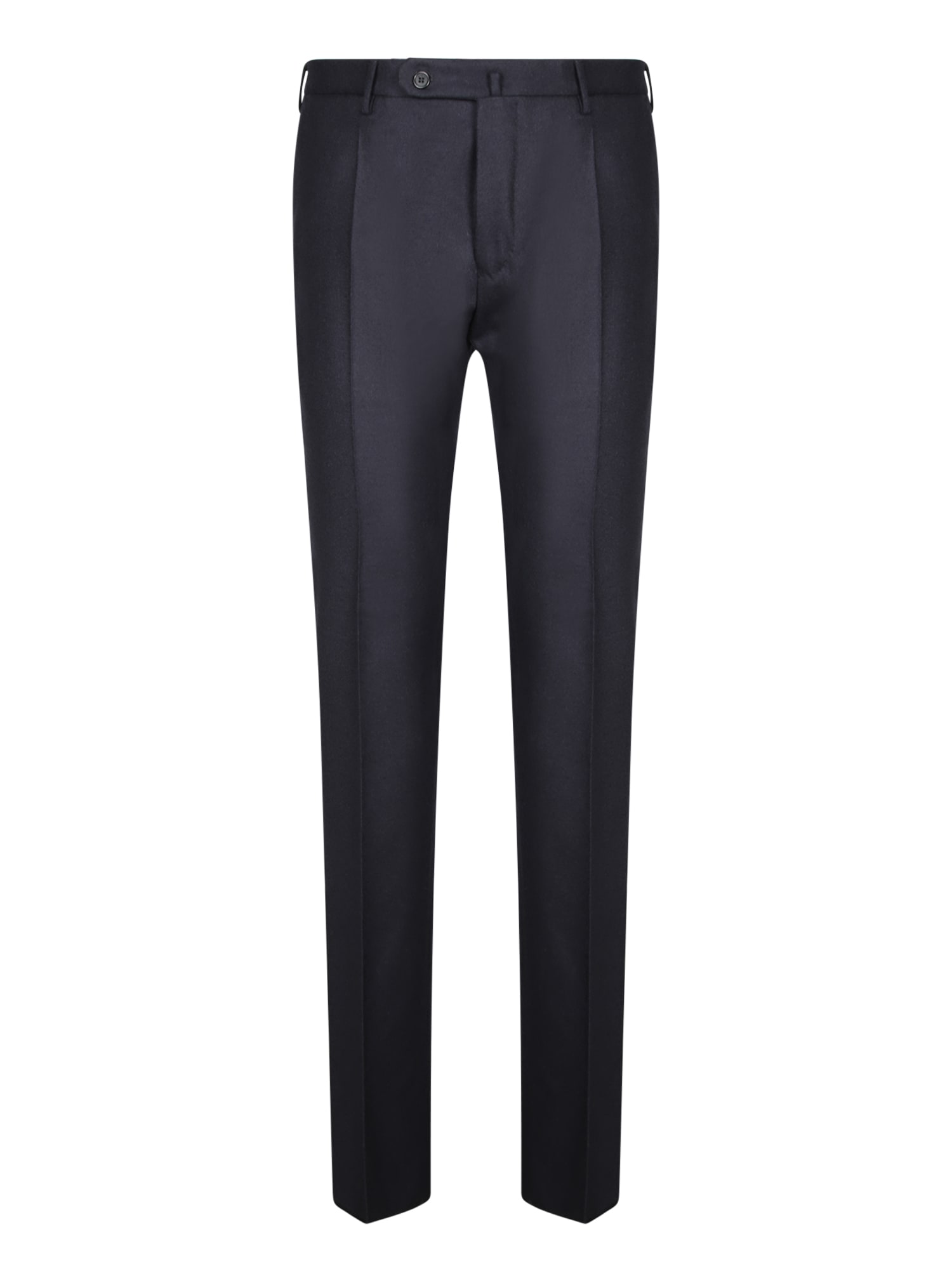Incotex Dark Blue Wool Flannel Trousers