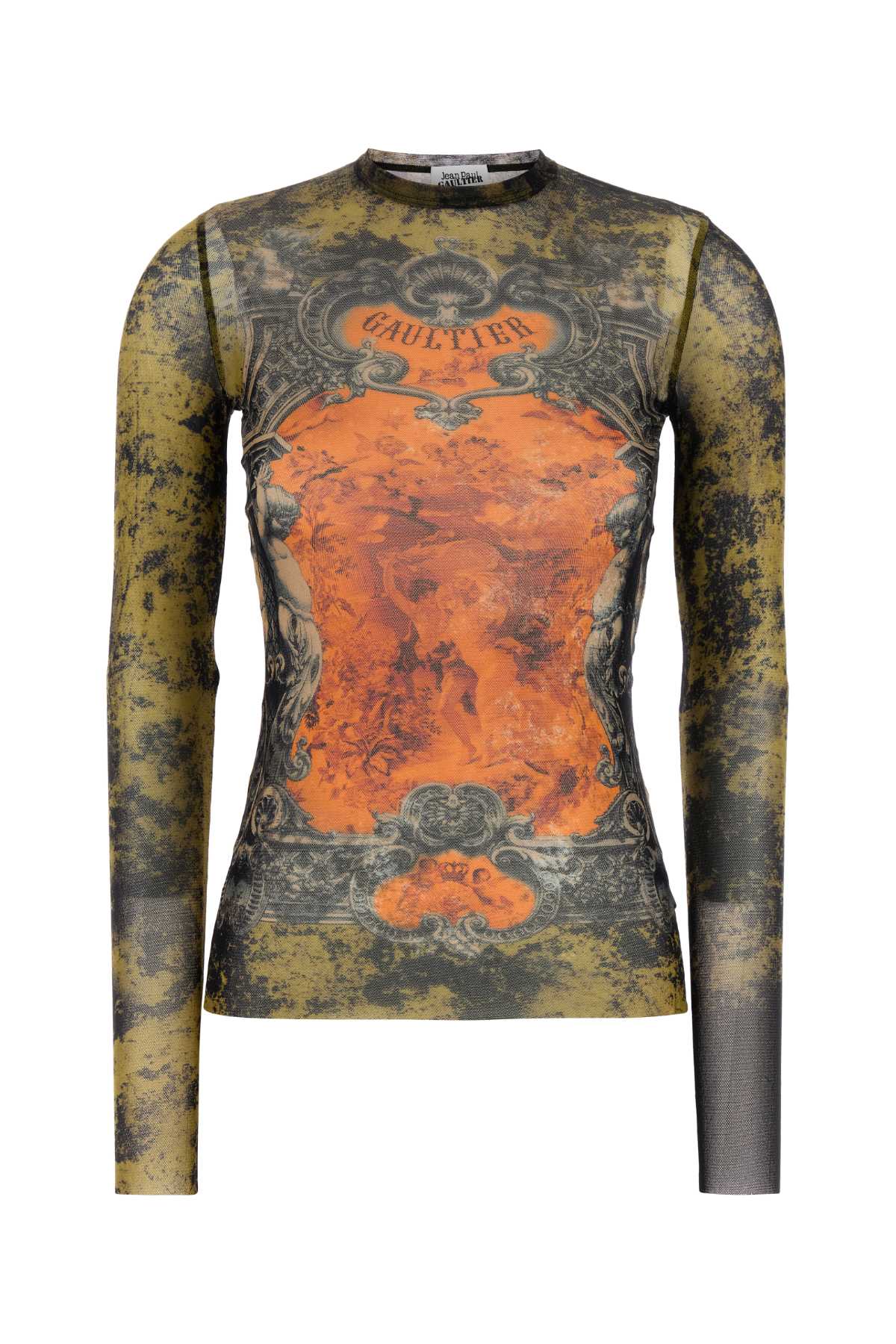 Jean Paul Gaultier Printed Tulle Tank Top