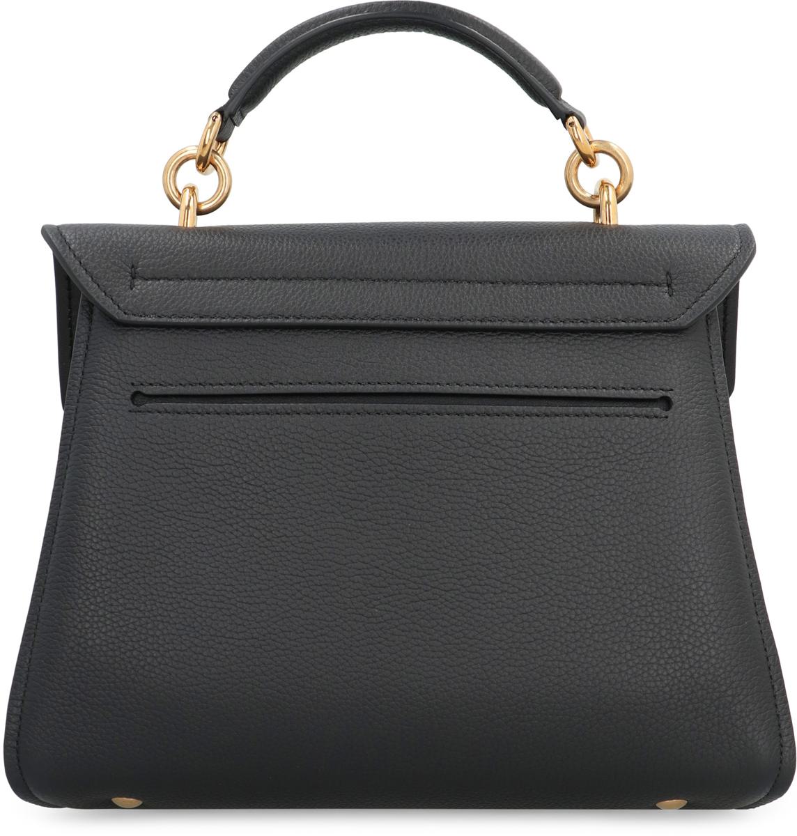 Salvatore Ferragamo Gancini Pebbled Leather Handbag