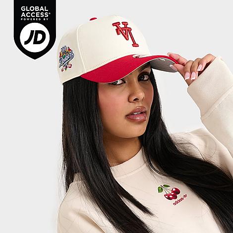 New Era Los Angeles Dodgers MLB Upside Down 9FORTY Snapback Hat in CHROME/RED