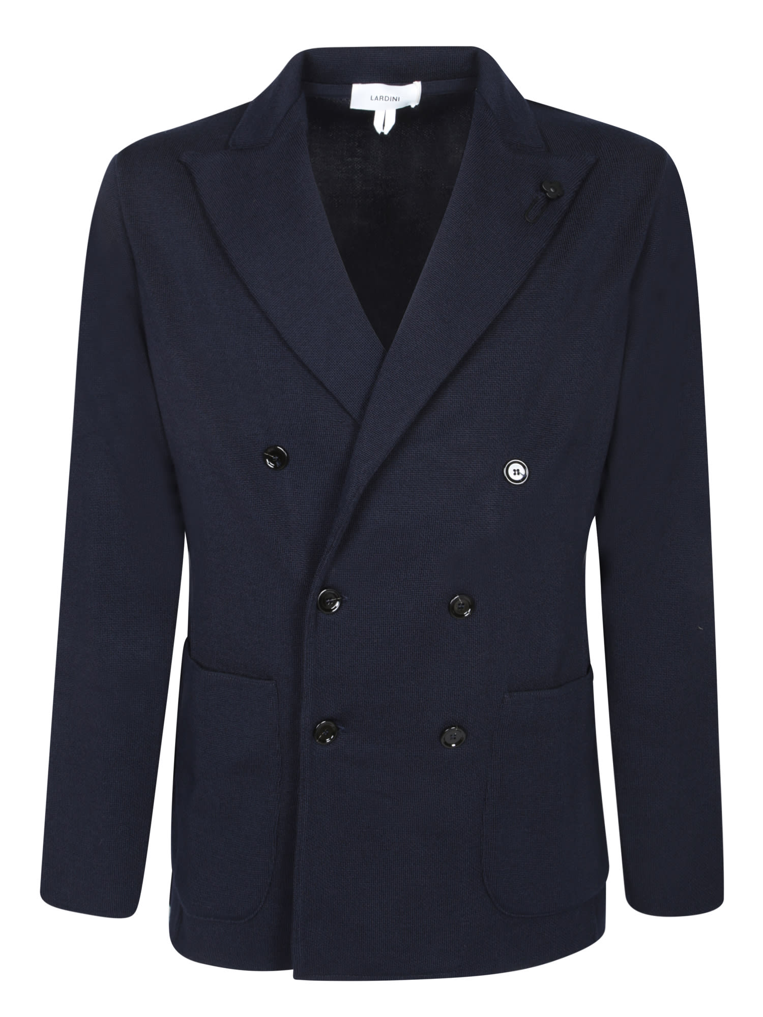 Lardini Blue Wool Cardigan Jacket