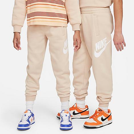 Nike Kids Club Fleece Jogger Pants in Sanddrift/White Size: Medium