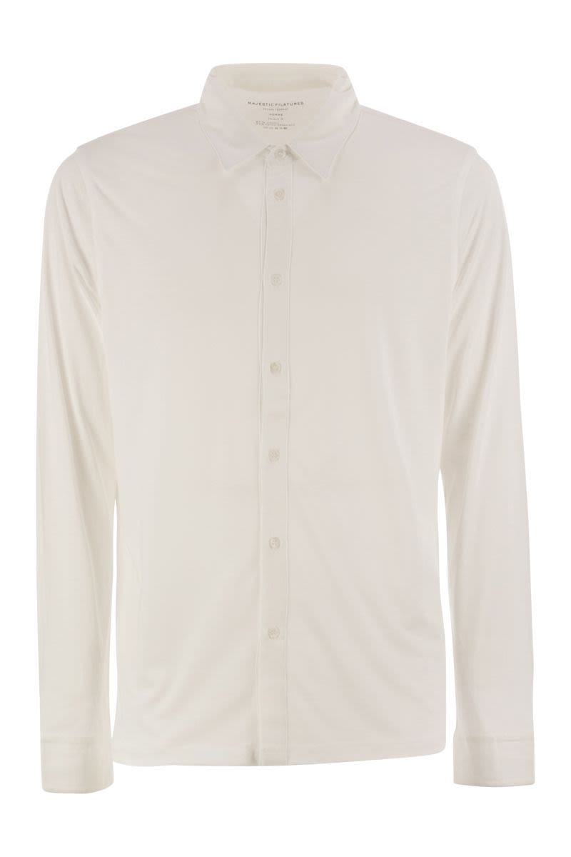 Majestic Filatures Long-Sleeved Lyocell And Cotton Shirt