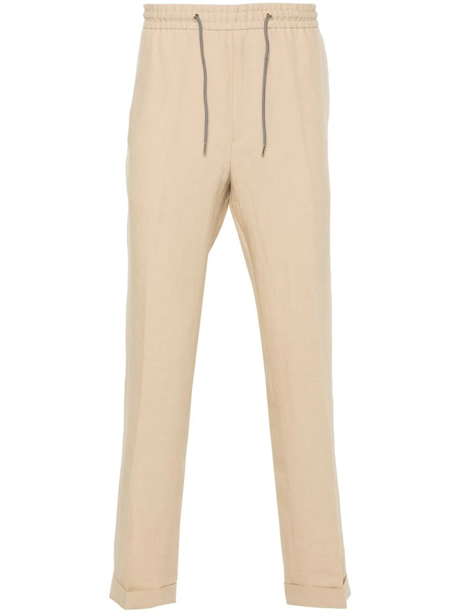 Paul Smith Drawstring-Fastening Linen Trousers