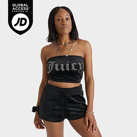 Juicy Couture Women's OG Bling Tube Top in Liquorice Size: XS