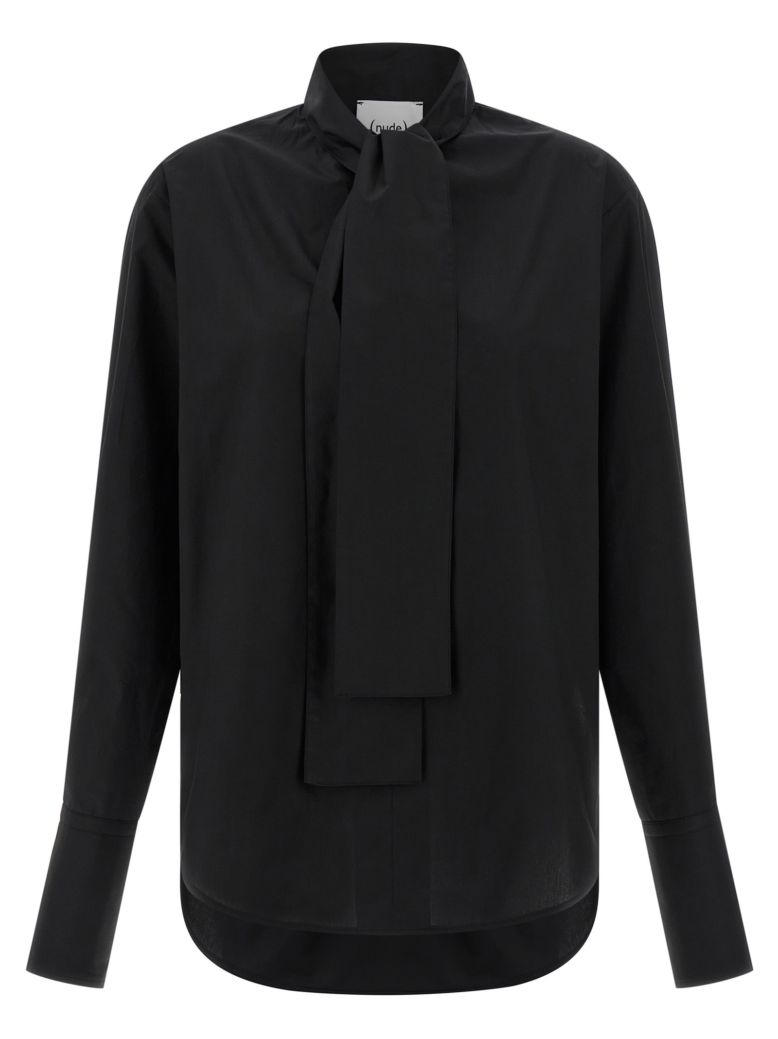 (nude) Lavallière Collar Shirt